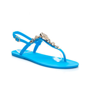Krásné modré dámské sandálky 36