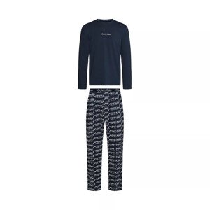 Spodní prádlo Pánské pyžamo L/S PANT SET 000NM2184EGVB - Calvin Klein M