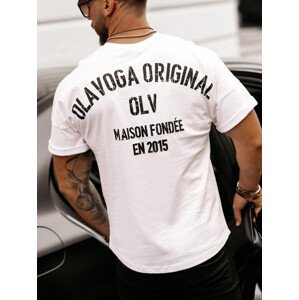 Pánské tričko 286132 bílé - Ola Voga XL