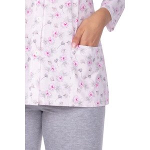 Dámské pyžamo 644 pink plus - REGINA Růžová 3XL
