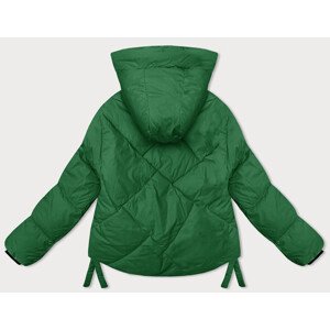 Zelená dámská zimní bunda s ozdobným lemováním (3021) zielony S (36)