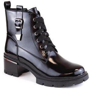 Zateplené boty na podpatku D&A S.Barski Premium Collection W OLI235 černá 37
