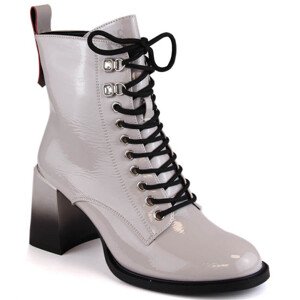 Lakované boty na podpatku D&A S.Barski Premium Collection W OLI225B 37