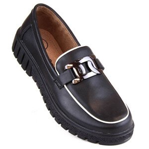 Dámské kožené boty na platformě s řetízkem W PAW460A černé - Filippo 38