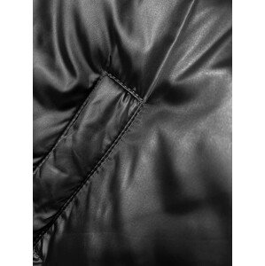 Krátká černá péřová zimní bunda (B8193-1) odcienie czerni XXL (44)