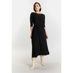 Monnari Šaty Elegantní dámské šaty Černá barva 38