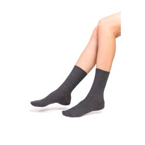 Dámské netlačící ponožky 062 Barva: šedá-grafitová, Velikost: XL
