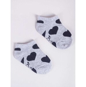 Yoclub Dívčí kotníkové bavlněné ponožky Vzory Barvy 6-Pack SKS-0008G-AA00-003 Multicolour 20-22