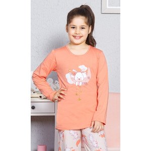 Dětské pyžamo dlouhé model 6300381 - Vienetta Kids Možnost: meruňková 15 - 16