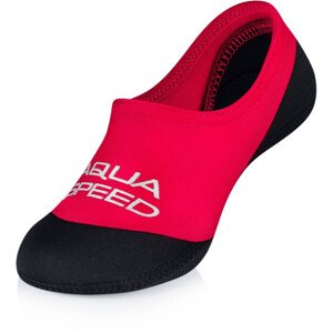 AQUA SPEED Ponožky na plavání Neo Red/Black Pattern 31 26-27