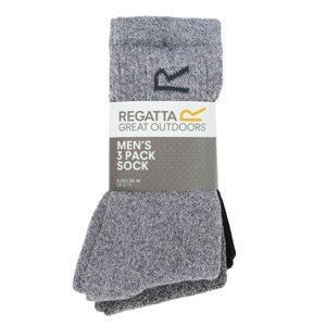 Pánské ponožky 3-pack RMH018-906 šedé - Regatta univerzální