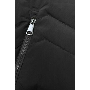 Černá dámská zimní bunda s kožešinovou podšívkou (LHD-23023) odcienie czerni M (38)