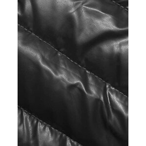 Černá dámská prošívaná bunda s kapucí (16M9105-392) odcienie czerni S (36)