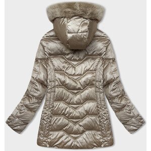 Zimní bunda S´WEST v barvě cappuccino s odepínací kapucí (B8200-12) Béžová 46
