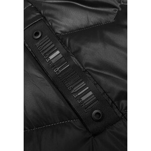 Černá dámská zimní bunda s asymetrickým zipem (B8167-1) odcienie czerni 46