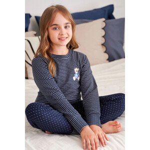 Dívčí pyžamo 5255 plus - Doctornap tmavě modrá 140