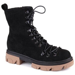 Černé semišové zateplené boty Vinceza W JAN255 37