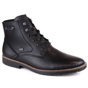 Rieker M RKR624 černé vlněné zateplené kožené nepromokavé boty 40
