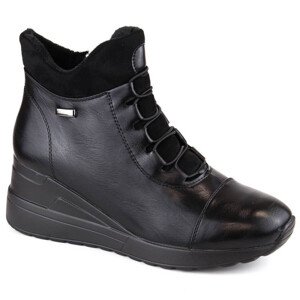 Jezzi W JEZ418 černé zateplené boty na platformě 37