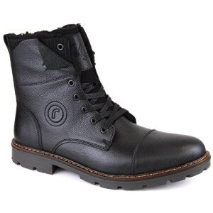 Rieker M RKR296A vlněné zateplené kožené boty černé 40