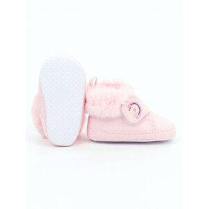 Yoclub Dětská dívčí obuv OBO-0019G-0500 Light Pink 0-6 měsíců