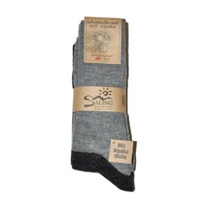 Pánské ponožky Ulpio 3822 Alpaka Wolle A'2 39-46 šedočerná 43-46