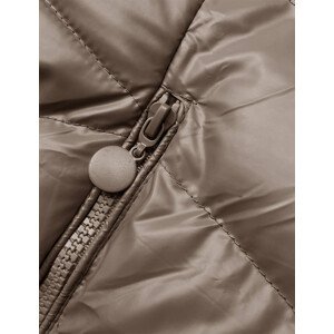 Dámská zimní bunda v barvě cappuccino (5M3139-84) Béžová XL (42)