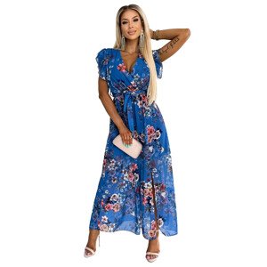 Dámské šaty 473-1 ARIA - Numoco basic Modrá Univerzální