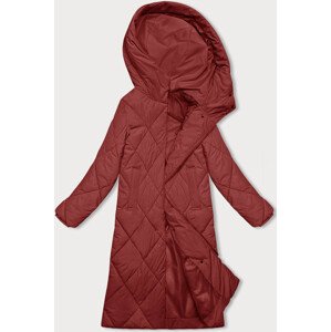 Červená dlouhá zimní bunda s kapucí J.Style (5M3173-270) odcienie czerwieni S (36)
