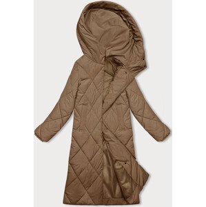 Tmavě béžová dlouhá zimní bunda s kapucí J.Style (5M3173-84) Béžová S (36)