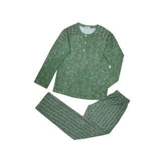 Dámské pyžamo 104/085 zelené se vzorem - Karol XL