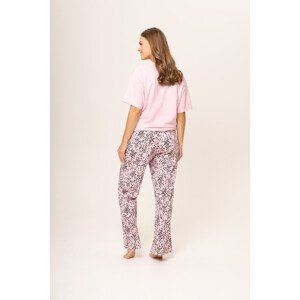 Dámské pyžamo 160/057 růžová vzor srdíčka - Karol 2XL