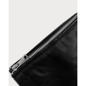 Černá dámská bunda ramoneska s límcem J Style (11Z8109) odcienie czerni S (36)