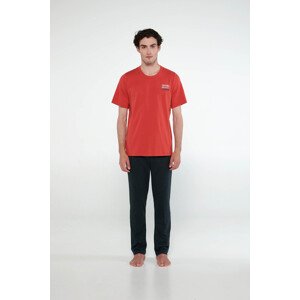 Vamp - Pánské pyžamo s krátkým rukávem 19922 - Vamp red strudel L