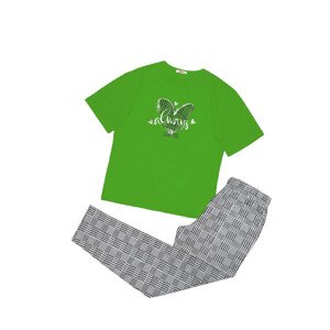 Dámské pyžamo 160/091 zelená s potiskem - Karol L