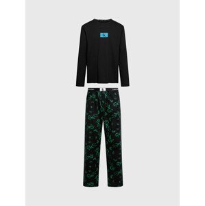 Pánské pyžamo 000NM2526E I2R černé s potiskem - Calvin Klein L