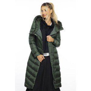 Dlouhá zelená dámská bunda s kapucí AnnGissy (AG1-J9169) odcienie zieleni XXL (44)
