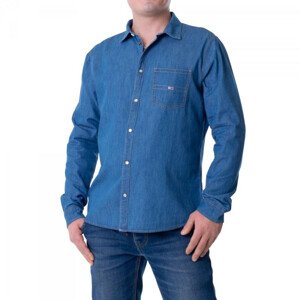 Tommy Jeans Tjm Cotton Denim Shirt Mid Indigo M DM0DM08399-447 pánské xxl