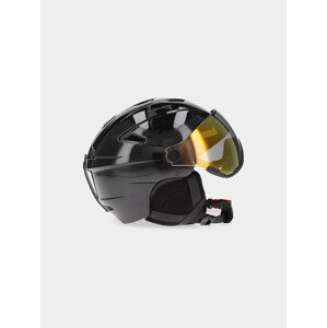 Dámská lyžařská helma s vestavěnými brýlemi 4FWAW23AHELF032-20S černá - 4F L/XL (55-59 cm)