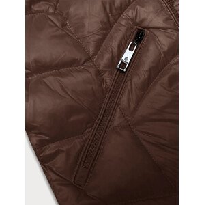 Prošívaná dámská bunda ve velbloudí barvě s kapucí Glakate pro přechodné období (LU-2202) Béžová XXL (44)