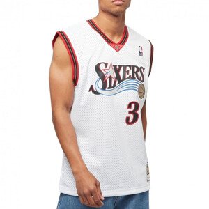 Mitchell & Ness NBA Swingman Home Jersey 76ers 00 Allen Iverson M SMJYGS18200-P76WHIT00AIV Pánské oblečení XL