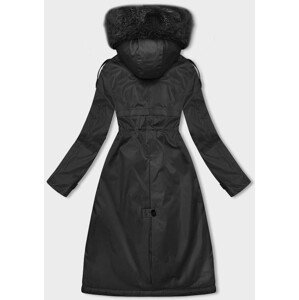 Černá dámská zimní bunda parka s kožešinou model 18942075 - S'WEST černá XXL (44)