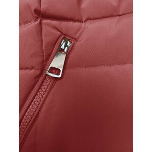 Tmavě červená péřová dámská zimní bunda model 18899206 Červená S (36) - LHD