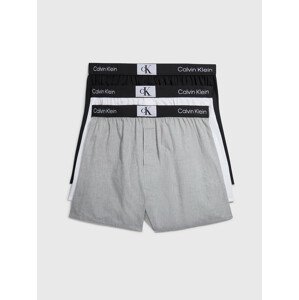 Pánské boxerky 3 Pack Slim Fit Boxers CK96 000NB3412A6H3 černá/bílá/šedá - Calvin Klein L