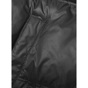 Černá dámská zimní bunda s kapucí (B8205-1) odcienie czerni 48