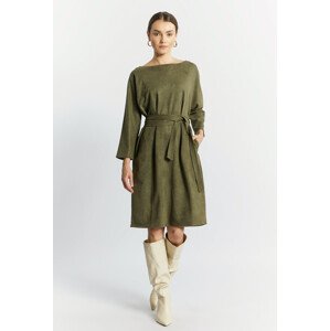 Monnari Mini šaty Pletené dámské šaty Zelená 38