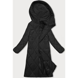 Černá dlouhá zimní bunda s kapucí J.Style (5M3173-392) odcienie czerni L (40)