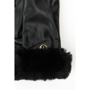 Rukavice Monnari Rukavice s kožešinou černé L/XL