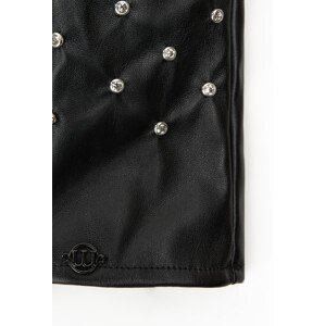 Monnari Rukavice Dámské rukavice s ozdobnými kamínky Black L/XL