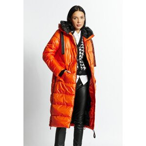 Monnari Kabáty Dámský prošívaný kabát s kapucí Orange 36